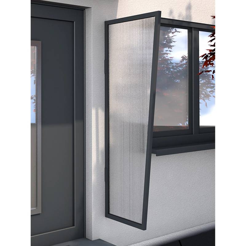 Gutta Seitenblende für B2 PC Klar Anthrazit 175 cm x 60 cm x 45 cm Gutta Seitenblende für B2 PC Klar Anthrazit 175 cm x 60 cm x 45 cm von Gutta