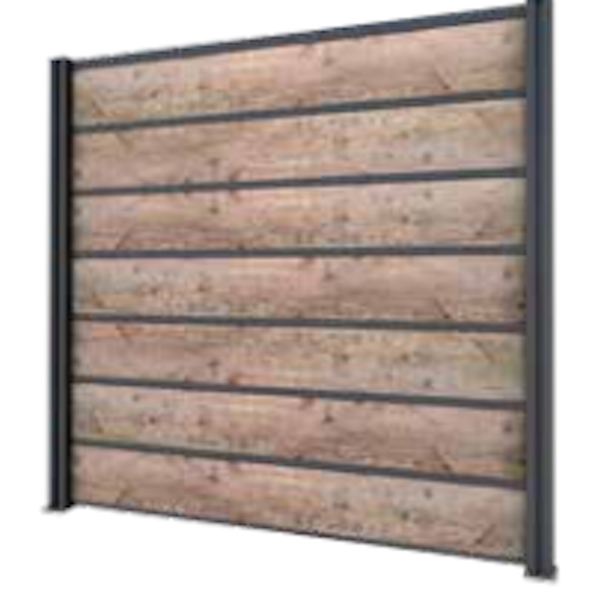 Gutta Sichtschutzzaun Erweiterung 194 x 186 cm Schichtstoffplatten Holzoptik Anthrazit von Gutta