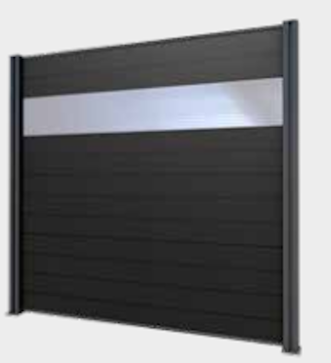 Gutta Sichtschutzzaun Erweiterung 194 x 186 cm WPC Dielen grau / PC Hohlkammerpaneele Anthrazit Gutta Sichtschutzzaun Erweiterung 194 x 186 cm WPC Dielen grau / PC Hohlkammerpaneele Anthrazit von Gutta
