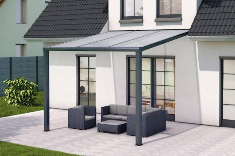 Gutta Terrassendachsystem Pro weiß/anthrazit 510,2 x 306 cm Polycarbonat klar Anthrazit Gutta Terrassendachsystem Pro weiß/anthrazit 510,2 x 306 cm Polycarbonat klar Anthrazit von Gutta