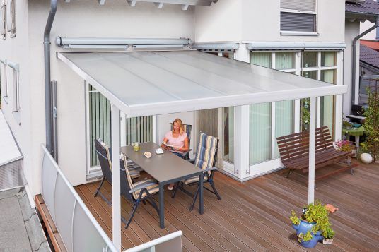 Gutta Terrassenüberdachung Basic 306x406cm weiß von Gutta