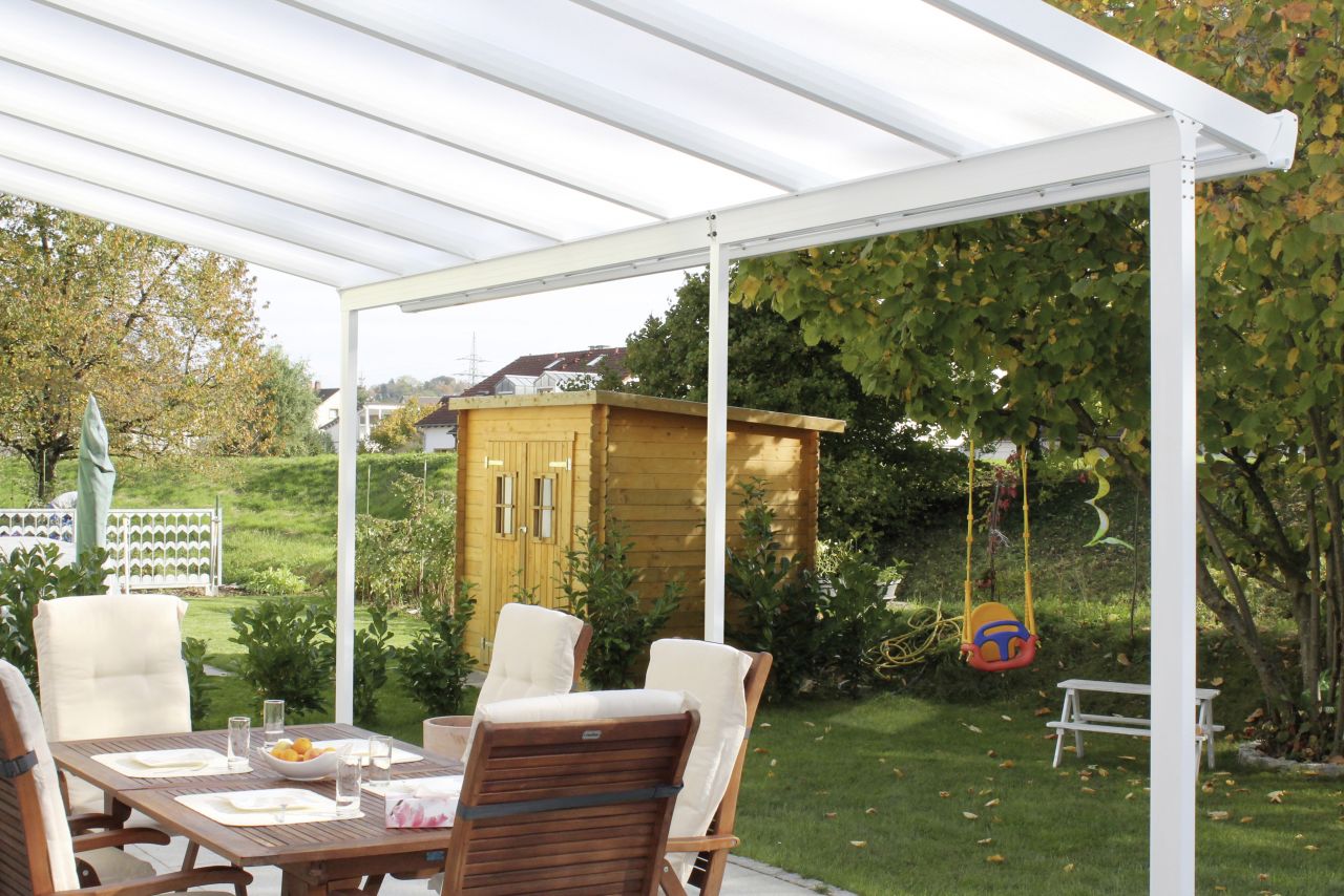 Gutta Terrassenüberdachung Basic 426x306cm weiß von Gutta