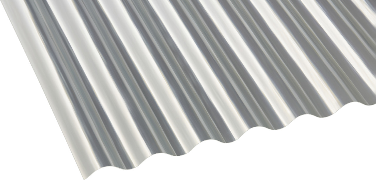 Gutta Polyester-Wellplatte Sinus 76/18 100 x 90 cm 0,8 mm natur von Gutta