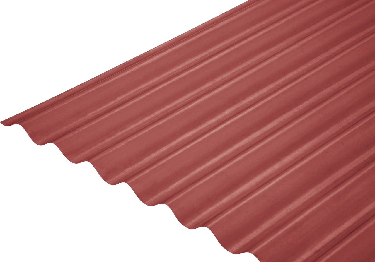 Gutta Polyester-Wellplatte Sinus 76/18 200 x 90 cm 0,8 mm rot von Gutta