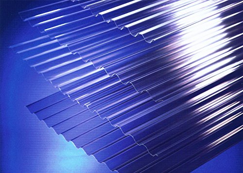PVC Wellplatten Lichtplatten Profil 76/18 - Sinus (Welle) - 1,2 mm - glatt - glasklar - 12,90 Euro/m² (5000) von Gutta