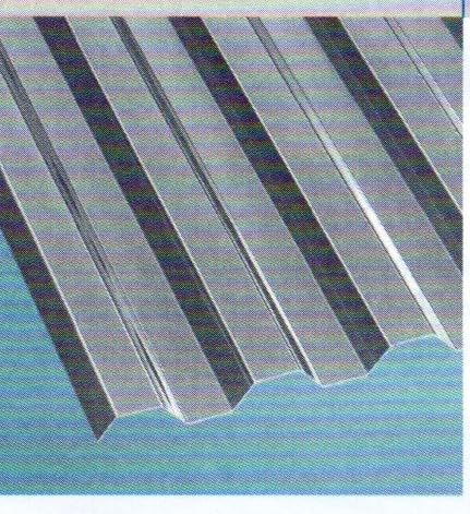 Polycarbonat Lichtplatten Profil 76/18 Trapez - Stärke 1,0 mm - Thermic - Wärmereduktion bis zu 50% - Plattenbreite: 1115 mm - Deckbreite: 1064 mm - Preis: 15,90/m² incl. MWSt. (2000) von Gutta