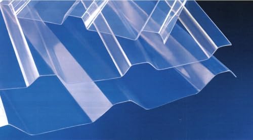 Polycarbonat Wellplatten Lichtplatten Profil 250/50 Trapez - Industrieprofil - 1,0 mm Stärke, glasklar - Preis: 21,00/m² (3500) (3000 mm) von Gutta