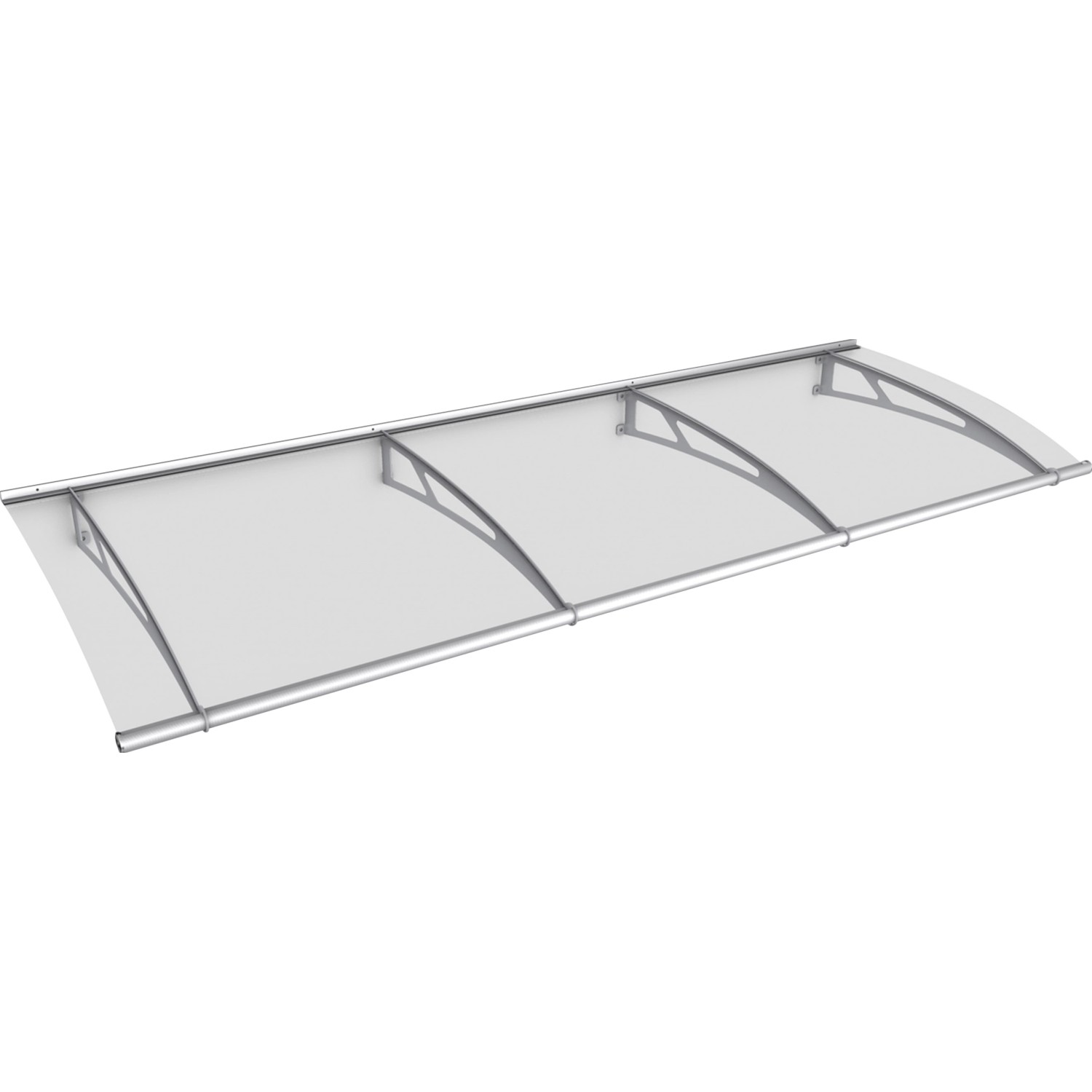 Pultvordach L Edelstahl/Klar 17 cm x 270 cm x 95 cm Pultvordach L Edelstahl/Klar 17 cm x 270 cm x 95 cm von Gutta