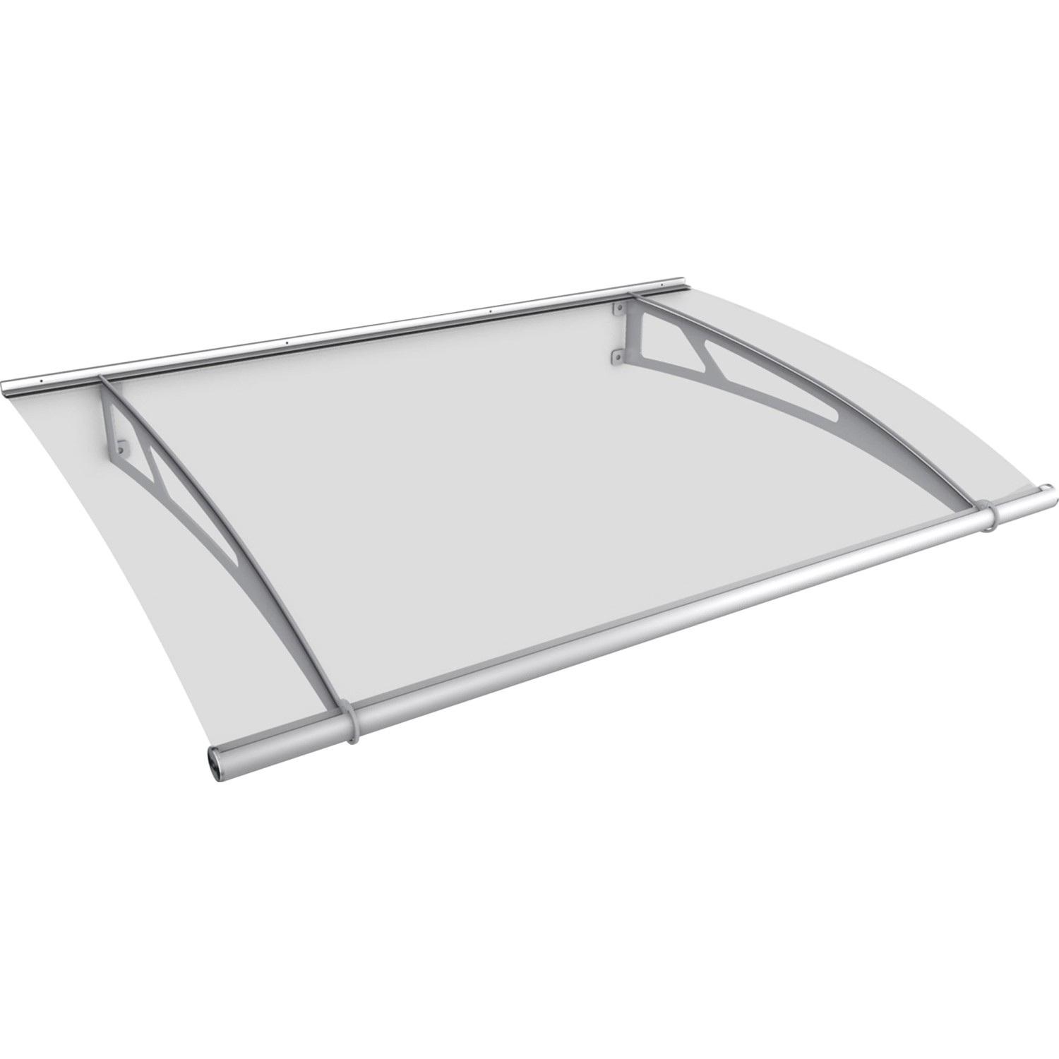 Pultvordach XL Edelstahl/Klar 25 cm x 205 cm x 142 cm Pultvordach XL Edelstahl/Klar 25 cm x 205 cm x 142 cm von Gutta