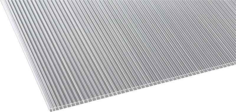 Gutta Polycarbonat-Doppelstegplatte 200 x 105 cm 10 mm klar von Gutta