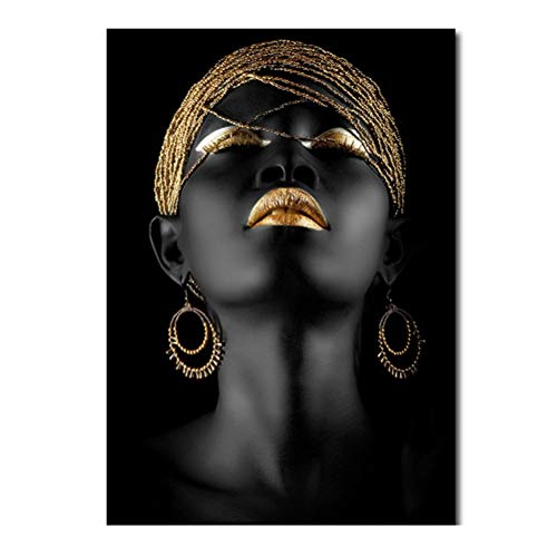 Gutyan Black Art Wanddeko Afrikanische Schwarze Frau Leinwand Druck Wandkunst Abstrakte Malerei Leinwand Gemälde Für Wand Und Wohnkultur Gutyan Black Art Wanddeko Afrikanische Schwarze Frau Leinwand Druck Wandkunst Abstrakte Malerei Leinwand Gemälde Für Wand Und Wohnkultur von Gutyan