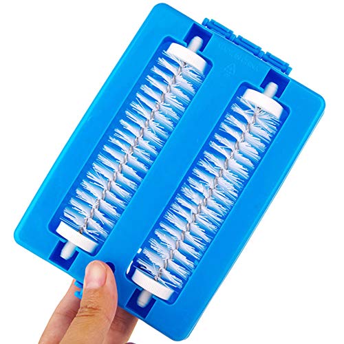 Gutyan Teppich Reinigungsbürste multifunktional Handheld Doppelroller für Sofa Teppiche Krümelstaub Haarreinigungsbürste Zufällige Farbauswahl von Gutyan