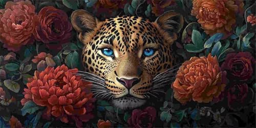 Leopard Peony Blumen Diamond Painting Erwachsene Groß xxl, 5D Diamant Painting Bilder Runder Vollbohrer Diamanten Malerei DIY Stickerei Kreuzstich Home Wand Dekor, Geschenke für Frauen 30x60 cm z-29 Leopard Peony Blumen Diamond Painting Erwachsene Groß xxl, 5D Diamant Painting Bilder Runder Vollbohrer Diamanten Malerei DIY Stickerei Kreuzstich Home Wand Dekor, Geschenke für Frauen 30x60 cm z-29 von Guuogxan