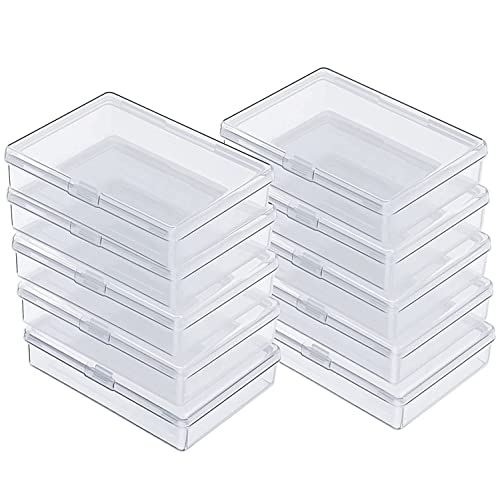 GUUZI 10 Stück Rechteckig Transparent Mini-Aufbewahrungsbox aus Kunststoff mit Deckel für Kleine Gegenstände, Außengröße: 9,5cm×6,2cm×1,3cm,Innengröße: 9,2cm×5,9cm×1,1cm GUUZI 10 Stück Rechteckig Transparent Mini-Aufbewahrungsbox aus Kunststoff mit Deckel für Kleine Gegenstände, Außengröße: 9,5cm×6,2cm×1,3cm,Innengröße: 9,2cm×5,9cm×1,1cm von Guuzi