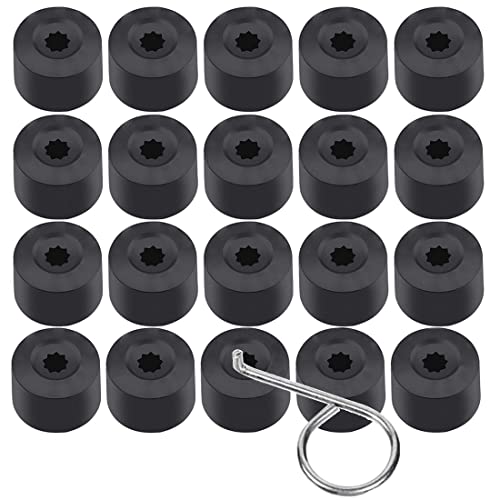 GUUZI 20 Stück 17mm Radmutternkappen Schraubenabdeckungen Universal-Sechskant-Reifenmutternabdeckungen Schraubenabdeckung Auto-Radkappen Schwarz mit Entfernungswerkzeug GUUZI 20 Stück 17mm Radmutternkappen Schraubenabdeckungen Universal-Sechskant-Reifenmutternabdeckungen Schraubenabdeckung Auto-Radkappen Schwarz mit Entfernungswerkzeug von Guuzi