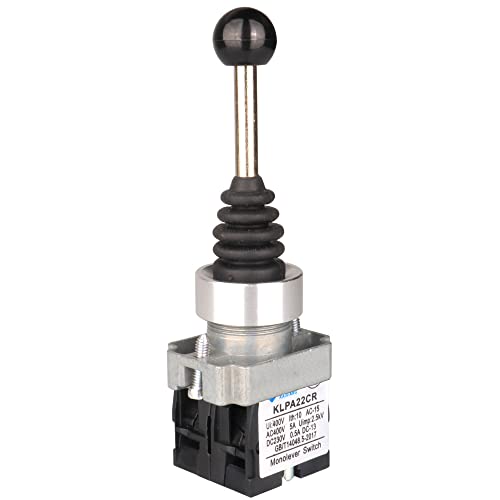 Guuzi 2NO 2-Position Joystick Schalter Ersatz für XD2PA22CR Befestigungslochdurchmesser 22mm Joystick Momentanschalter Federrückstellung Momentaner Monolever von Guuzi