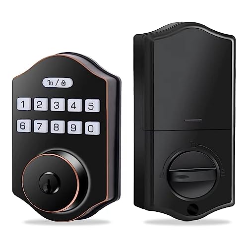 Guvkeug 1 Set schlüsselloses Türschloss, 100 Benutzercodes mit Anti-Peeking-elektronischem Riegel mit Tastatur, Schwarz Guvkeug 1 Set schlüsselloses Türschloss, 100 Benutzercodes mit Anti-Peeking-elektronischem Riegel mit Tastatur, Schwarz von Guvkeug