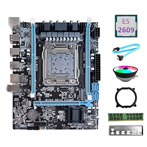Guvkeug X79 Motherboard V389 + E5 2609 CPU + DDR3 RECC 4 GB RAM + RGB-Lüfter + SATA-Kabel + Schallwand + Halterung NVME LGA2011 für PUBG Guvkeug X79 Motherboard V389 + E5 2609 CPU + DDR3 RECC 4 GB RAM + RGB-Lüfter + SATA-Kabel + Schallwand + Halterung NVME LGA2011 für PUBG von Guvkeug