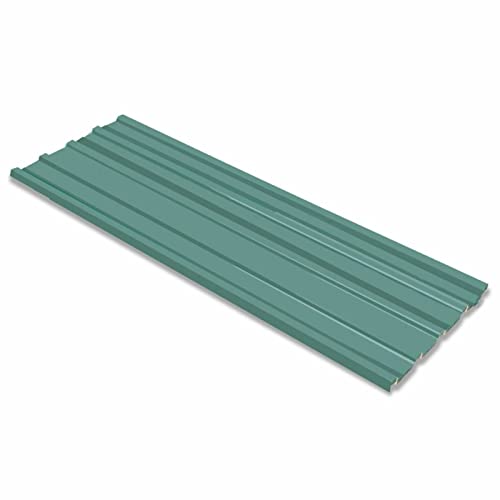 GuyAna Dachpaneele 12 STK. Verzinkter Stahl Grün Wellplatten Dach Dachplatten Bleche FüR Dach Wellblechplatten FüR Dach von GuyAna