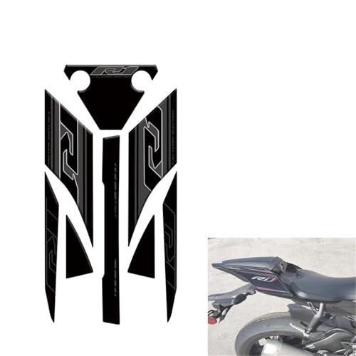 GuyAna Tankschutz Motorrad 3D-Schutzaufkleber Rücksitzverkleidungsschutz Für Yamaha YZF R1 R1M 2015 2016 2017 2018 2019 2020 2021 2022 2023 2024(Nero) von GuyAna