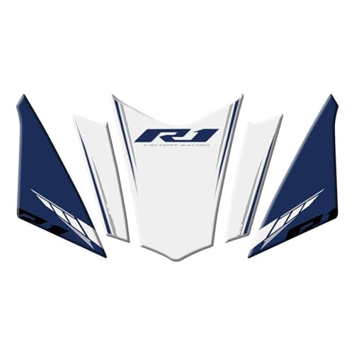 GuyAna Tankschutz Motorrad Aufkleber Verkleidung Schutz Decals Zubehör Für Yamaha YZF R1 R1M YZF-R1 YZF-R1M 2015 2016 2017 2018 2019 2020 2021 2022 2023 2024(White) von GuyAna