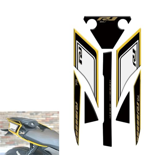 GuyAna Tankschutz Motorrad-Rücksitzverkleidungsschutz Für Yamaha YZF R1 R1M 2015 2016 2017 2018 2019 2020 2021 2022 2023 2024 3D-Schutzaufkleber(Yellow) von GuyAna