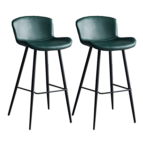 Guyifuny 2er-Set Barhocker mit Polsterung aus PU-Leder für die Küchen-Frühstücksbar mit Fußstütze, Frühstücksbar-Werkzeuge für die Kücheninsel-Theke zu Hause, grünes Kissen, 75 cm Sitzhöhe Guyifuny 2er-Set Barhocker mit Polsterung aus PU-Leder für die Küchen-Frühstücksbar mit Fußstütze, Frühstücksbar-Werkzeuge für die Kücheninsel-Theke zu Hause, grünes Kissen, 75 cm Sitzhöhe von Guyifuny