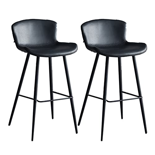 Guyifuny 2er-Set Barhocker mit Polsterung aus PU-Leder für die Küchen-Frühstücksbar mit Fußstütze, Frühstücksbar-Werkzeuge für die Kücheninsel-Theke zu Hause, schwarzes Kissen, 65 cm Sitzhöhe Guyifuny 2er-Set Barhocker mit Polsterung aus PU-Leder für die Küchen-Frühstücksbar mit Fußstütze, Frühstücksbar-Werkzeuge für die Kücheninsel-Theke zu Hause, schwarzes Kissen, 65 cm Sitzhöhe von Guyifuny