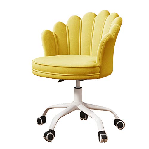 Guyifuny 360° drehbarer Computerstuhl, ergonomischer Drehstuhl für Büroaufgaben, Schreibtischstuhl mit mittlerer Rückenlehne und atmungsaktivem, gepolstertem Sitz, höhenverstellbar (gelb) von Guyifuny