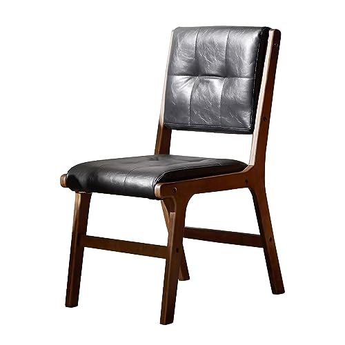 Guyifuny Armloser Freizeitstuhl mit Kunstledersitz, Esszimmerstuhl aus Massivholz für Wohnzimmer/Rezeption/Restaurant, Schwarz Guyifuny Armloser Freizeitstuhl mit Kunstledersitz, Esszimmerstuhl aus Massivholz für Wohnzimmer/Rezeption/Restaurant, Schwarz von Guyifuny