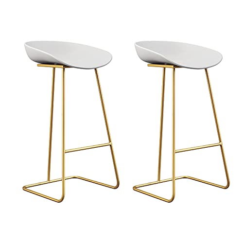 Guyifuny Barhocker, Schmiedeeiserner Inselhocker, Golden Leg Home Back High Dining Chair, Bequem und langlebig für die Küche, 2 Stück, Sitzhöhe 75 cm Guyifuny Barhocker, Schmiedeeiserner Inselhocker, Golden Leg Home Back High Dining Chair, Bequem und langlebig für die Küche, 2 Stück, Sitzhöhe 75 cm von Guyifuny