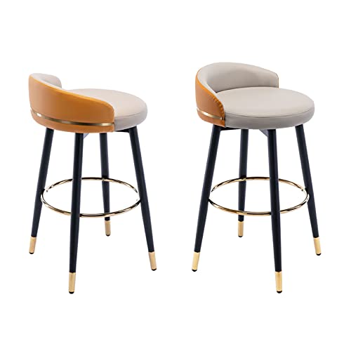 Guyifuny Barhocker 2er-Set 360-Grad-Drehhocker mit gepolstertem Sitz, Armlehnenloser Barhocker für Bistro-Esszimmer-Frühstücksinsel-Stuhl,B,62cm Sitzhöhe Guyifuny Barhocker 2er-Set 360-Grad-Drehhocker mit gepolstertem Sitz, Armlehnenloser Barhocker für Bistro-Esszimmer-Frühstücksinsel-Stuhl,B,62cm Sitzhöhe von Guyifuny