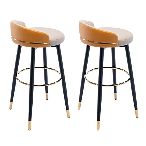 Guyifuny Barhocker 2er-Set 360-Grad-Drehhocker mit gepolstertem Sitz, Armlehnenloser Barhocker für Bistro-Esszimmer-Frühstücksinsel-Stuhl,B,72cm Sitzhöhe Guyifuny Barhocker 2er-Set 360-Grad-Drehhocker mit gepolstertem Sitz, Armlehnenloser Barhocker für Bistro-Esszimmer-Frühstücksinsel-Stuhl,B,72cm Sitzhöhe von Guyifuny