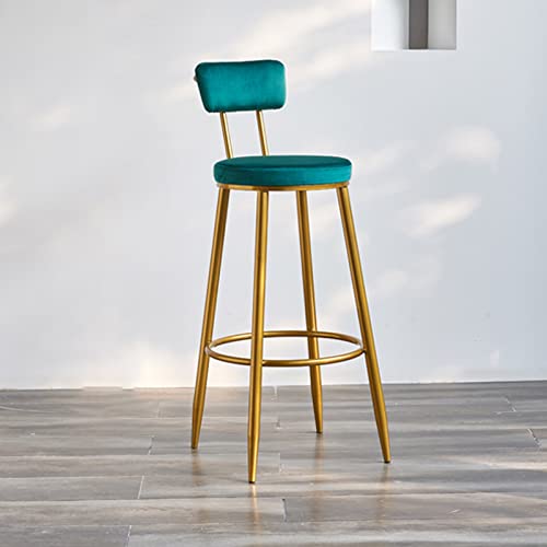 Guyifuny Barhocker-Set mit 2 Stück, Barstuhl aus Samt in Thekenhöhe, Küchenhocker mit Rückenlehne und Fußstütze für Zuhause, Café, Abendessen, Kneipe, grünes Kissen, 55 cm Sitzhöhe Guyifuny Barhocker-Set mit 2 Stück, Barstuhl aus Samt in Thekenhöhe, Küchenhocker mit Rückenlehne und Fußstütze für Zuhause, Café, Abendessen, Kneipe, grünes Kissen, 55 cm Sitzhöhe von Guyifuny