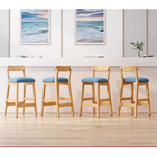 Guyifuny Barhocker-Set mit 4 gepolsterten Frühstückshockern, stilvollen Kücheninselstühlen aus Holz, Fußstütze für Zuhause, #2 von Guyifuny