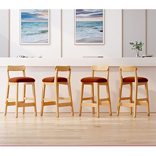 Guyifuny Barhocker-Set mit 4 gepolsterten Frühstückshockern, stilvollen Kücheninselstühlen aus Holz und Fußstütze für zu Hause, #3, Guyifuny Barhocker-Set mit 4 gepolsterten Frühstückshockern, stilvollen Kücheninselstühlen aus Holz und Fußstütze für zu Hause, #3, von Guyifuny