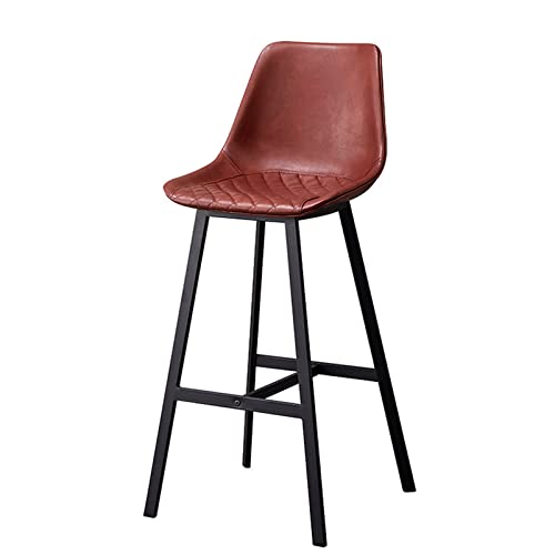 Guyifuny Barhocker aus PU-Kunstleder in Thekenhöhe mit Rückenlehne, gepolsterter Küchenhocker ohne Armlehnen mit Metallbeinen, weinrotes Kissen, 75 cm Sitzhöhe Guyifuny Barhocker aus PU-Kunstleder in Thekenhöhe mit Rückenlehne, gepolsterter Küchenhocker ohne Armlehnen mit Metallbeinen, weinrotes Kissen, 75 cm Sitzhöhe von Guyifuny