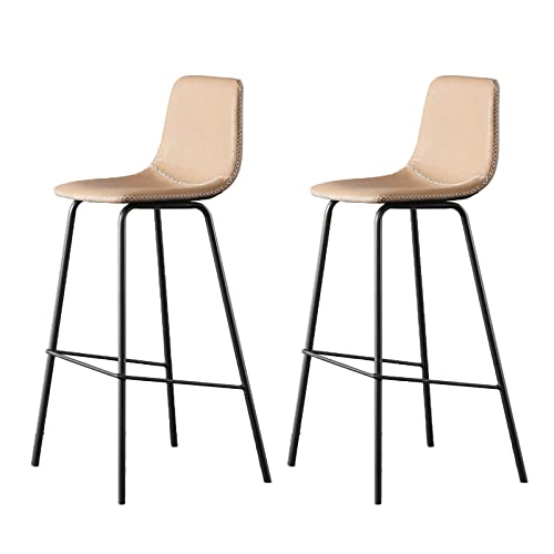 Guyifuny Barhocker aus PU-Leder, 2er-Set, Klassische Retro-Bar mit Fester Höhe für Frühstück und Essen, mit schwarz pulverbeschichtetem Metallrahmen und Fußstütze,B,75cm Sitzhöhe Guyifuny Barhocker aus PU-Leder, 2er-Set, Klassische Retro-Bar mit Fester Höhe für Frühstück und Essen, mit schwarz pulverbeschichtetem Metallrahmen und Fußstütze,B,75cm Sitzhöhe von Guyifuny