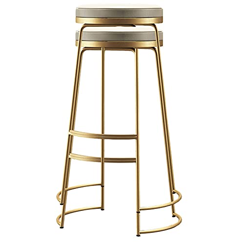 Guyifuny Barhocker in Thekenhöhe, 2er-Set für die Küche, rückenfreier Barhocker, industriell, modern, gepolsterter Inselhocker, Tragkraft: 140 kg, Gold, Sitzhöhe: 75 cm Guyifuny Barhocker in Thekenhöhe, 2er-Set für die Küche, rückenfreier Barhocker, industriell, modern, gepolsterter Inselhocker, Tragkraft: 140 kg, Gold, Sitzhöhe: 75 cm von Guyifuny