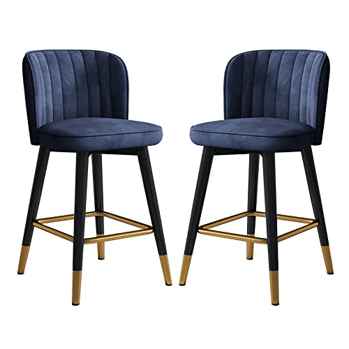 Guyifuny Barhocker mit Samtpolsterung, 2er-Set, drehbare Kücheninselhocker in Thekenhöhe, Barstühle mit Rückenlehne und schwarzen Metallbeinen für das Esszimmer im Pub, Zuhause, 65 cm Guyifuny Barhocker mit Samtpolsterung, 2er-Set, drehbare Kücheninselhocker in Thekenhöhe, Barstühle mit Rückenlehne und schwarzen Metallbeinen für das Esszimmer im Pub, Zuhause, 65 cm von Guyifuny
