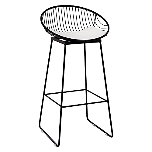 Guyifuny Barhocker mit weich gepolstertem PU-Thekenhocker mit Rückenlehne, goldenen Metallbeinen, maximale Tragkraft 200 kg, Hochstuhl für das Esszimmer zu Hause, Pub, Schwarz von Guyifuny