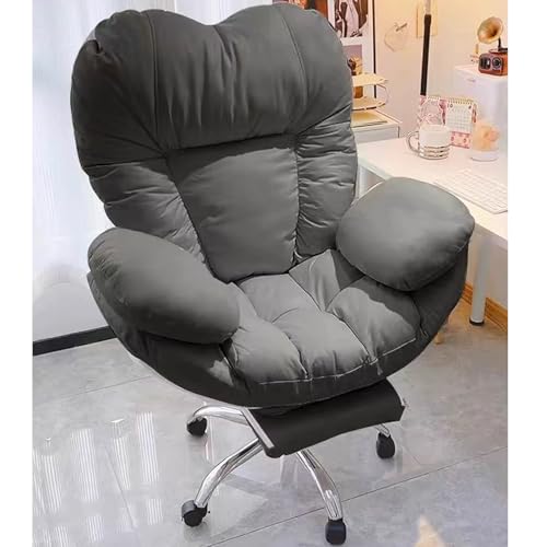 Guyifuny Ergonomischer Bürostuhl mit Fußstütze, strapazierfähiger Lederstuhl mit hoher Rückenlehne, großer und hoher Chefsessel, Lazy-Schreibtischstuhl zum Arbeiten und Spielen mit Lordosenstütze, Du von Guyifuny