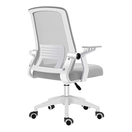 Guyifuny Ergonomischer Computerstuhl fürs Büro, wendbare Armlehne, Schreibtisch, mittlere Rückenlehne, atmungsaktives Netzgewebe, Drehstuhl für das Arbeiten zu Hause von Guyifuny