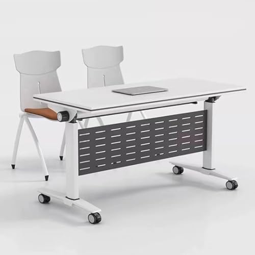 Guyifuny Klappbarer Konferenztisch, 120 cm, 139 cm, 160 cm, Einzel-Mobil-Trainingstisch mit Rädern, Seminar- und Besprechungstisch, Einzel-Büroschreibtisch für das Home-Office-Klassenzimmer, 160 x 60 Guyifuny Klappbarer Konferenztisch, 120 cm, 139 cm, 160 cm, Einzel-Mobil-Trainingstisch mit Rädern, Seminar- und Besprechungstisch, Einzel-Büroschreibtisch für das Home-Office-Klassenzimmer, 160 x 60 von Guyifuny