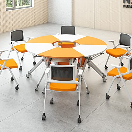Guyifuny Konferenztisch, 6-teilig, klappbar, mobiler Konferenz- und Schulungstisch mit Stuhl, 160 x 160 x 75 cm, Konferenzraum-Schreibtisch für Büro- und Konferenzräume Guyifuny Konferenztisch, 6-teilig, klappbar, mobiler Konferenz- und Schulungstisch mit Stuhl, 160 x 160 x 75 cm, Konferenzraum-Schreibtisch für Büro- und Konferenzräume von Guyifuny
