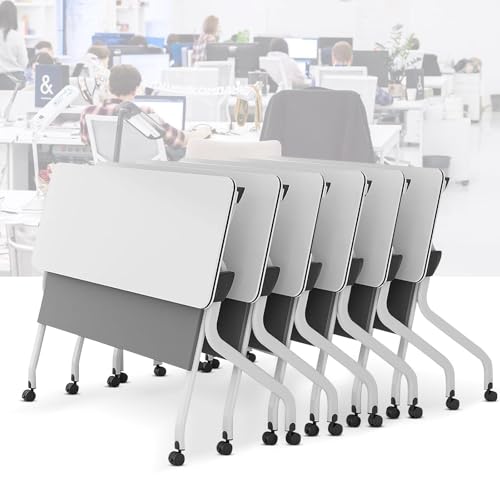 Guyifuny Konferenztisch Klappbarer rechteckiger Konferenztisch für Schulungsräume, mobiler Klapptisch, modularer Rolltisch mit Lenkrollen, für Büro-Klassenzimmer, 6-teilig Guyifuny Konferenztisch Klappbarer rechteckiger Konferenztisch für Schulungsräume, mobiler Klapptisch, modularer Rolltisch mit Lenkrollen, für Büro-Klassenzimmer, 6-teilig von Guyifuny
