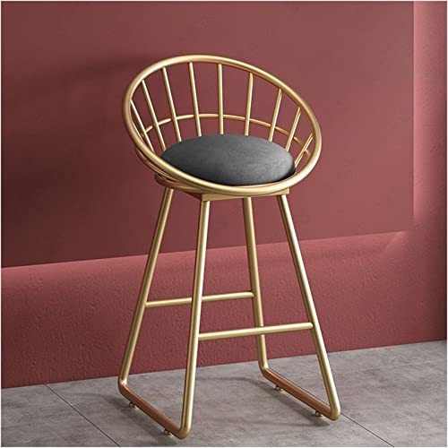 Guyifuny Küchenthekenhocker, 2er-Set, weicher PU-Ledersitz, kräftiger Stahlrohrrahmen, Frühstücksbarhocker mit Rückenlehne und Fußstütze, graues Kissen, 65 cm Sitzhöhe Guyifuny Küchenthekenhocker, 2er-Set, weicher PU-Ledersitz, kräftiger Stahlrohrrahmen, Frühstücksbarhocker mit Rückenlehne und Fußstütze, graues Kissen, 65 cm Sitzhöhe von Guyifuny