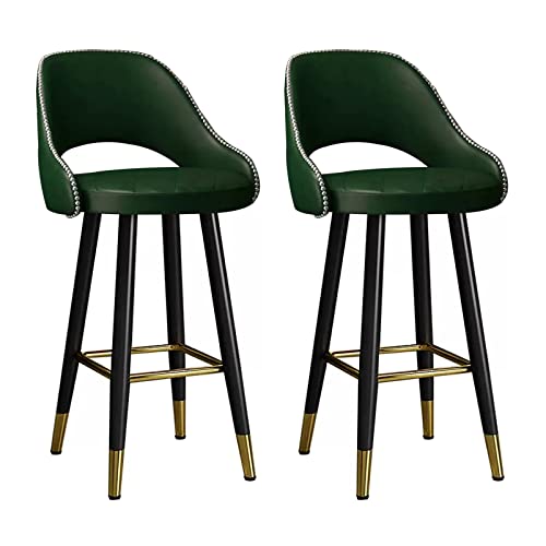 Guyifuny Moderne Küchenhocker, 2er-Set, gepolsterte Thekenstühle im Bauernhausstil mit Rückenlehne und Fußstütze, Grün, 75 cm Guyifuny Moderne Küchenhocker, 2er-Set, gepolsterte Thekenstühle im Bauernhausstil mit Rückenlehne und Fußstütze, Grün, 75 cm von Guyifuny
