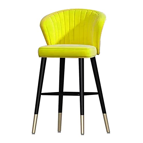Guyifuny Moderner Barhocker mit Drehfunktion aus Samt, Thekenhöhe, Stühle mit Rückenlehne und schwarzen Metallbeinen für Kücheninsel, Esszimmer, Café, Pub, Gelb, 75 cm Guyifuny Moderner Barhocker mit Drehfunktion aus Samt, Thekenhöhe, Stühle mit Rückenlehne und schwarzen Metallbeinen für Kücheninsel, Esszimmer, Café, Pub, Gelb, 75 cm von Guyifuny