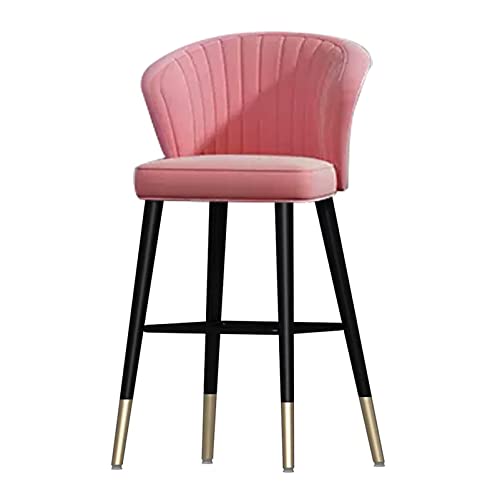 Guyifuny Moderner Barhocker mit Drehfunktion aus Samt, Thekenhöhe, Stühle mit Rückenlehne und schwarzen Metallbeinen für Kücheninsel, Esszimmer, Café, Pub, Pink, 75 cm Guyifuny Moderner Barhocker mit Drehfunktion aus Samt, Thekenhöhe, Stühle mit Rückenlehne und schwarzen Metallbeinen für Kücheninsel, Esszimmer, Café, Pub, Pink, 75 cm von Guyifuny